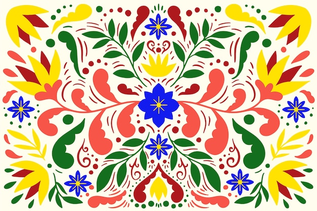 Flat colorful mexican background