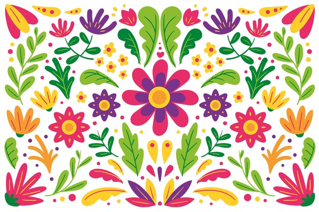 Flat colorful mexican background