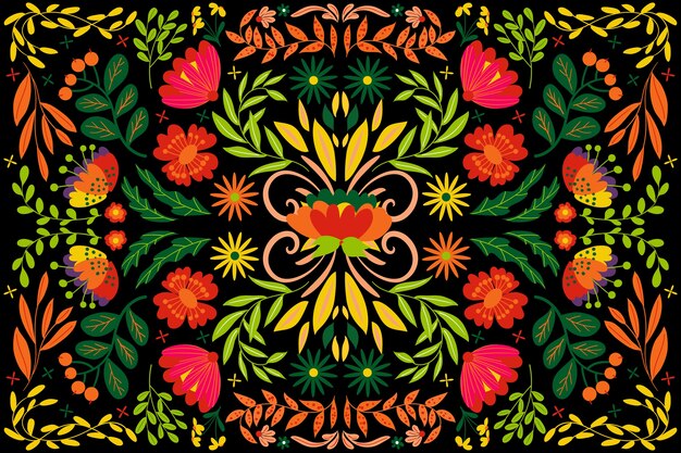 Flat colorful mexican screensaver