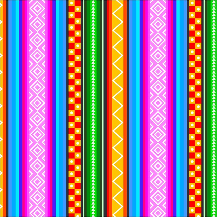 Free Vector flat colorful peruvian pattern