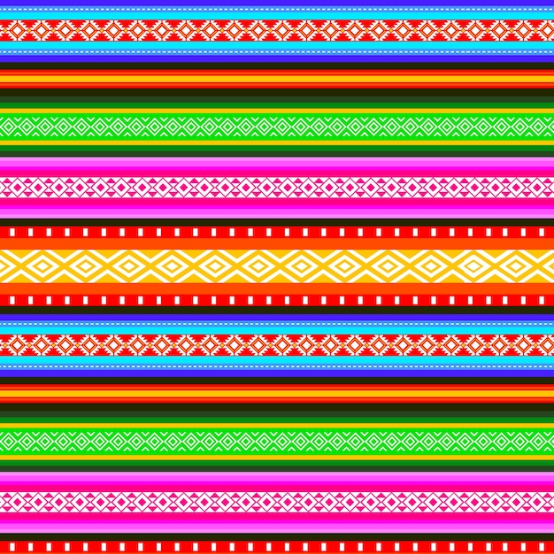 Free vector flat colorful peruvian pattern