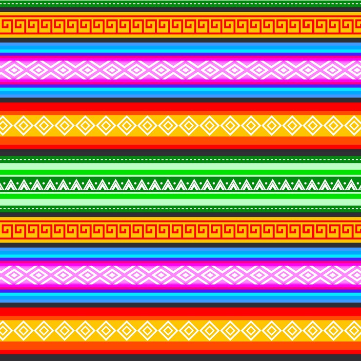 Free Vector flat colorful peruvian pattern