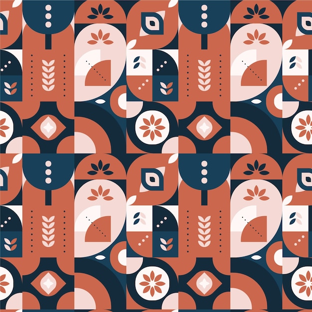 Free vector flat colorful scandinavian design pattern