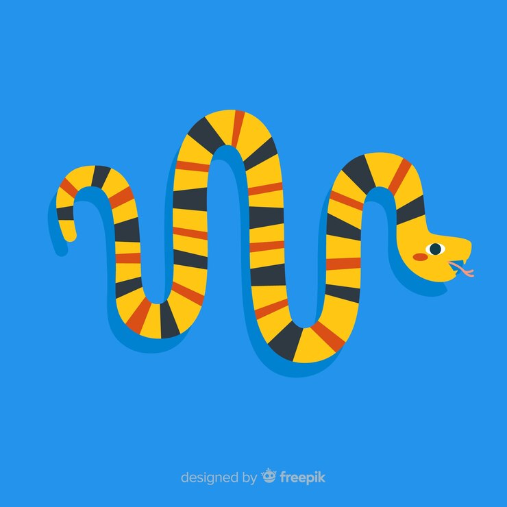 Free Vector flat colorful snake background