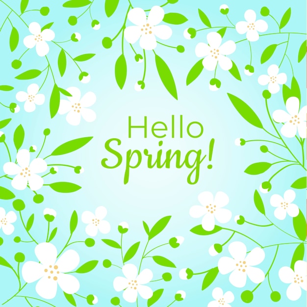 Free vector flat colorful spring background