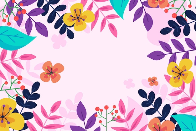 Flat colorful spring background