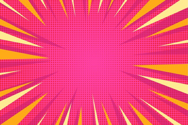 Premium Vector Yellow Pink Gradient Halftone Background Pop Art Style