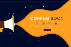 Free vector flat coming soon background