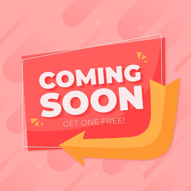 Free vector flat coming soon background