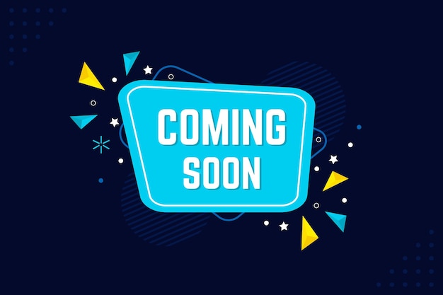 Flat Coming Soon Background – Free Vector Download