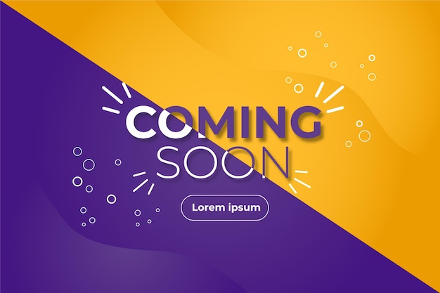 Free vector flat coming soon background