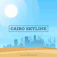 Free vector flat composition with cairo's skyline