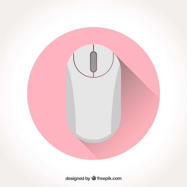 Flat computer mouse