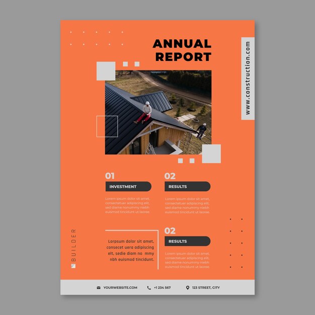 flat construction annual report template