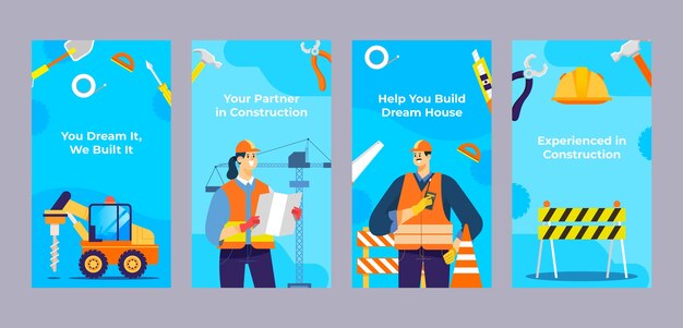 flat construction company instagram stories collection