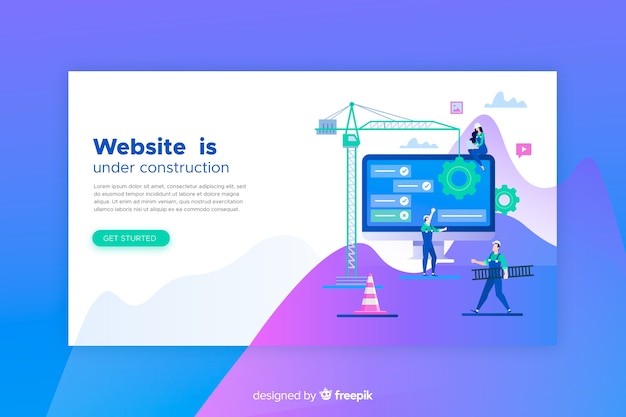 Flat under construction landing page