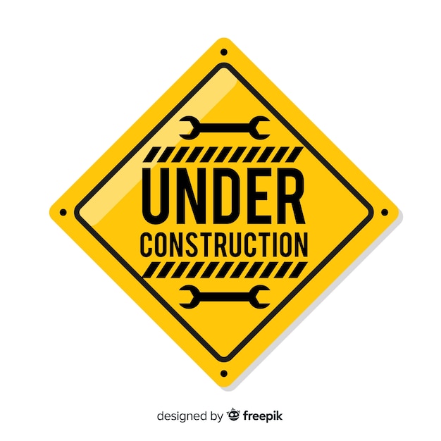 Free vector flat under construction sign background