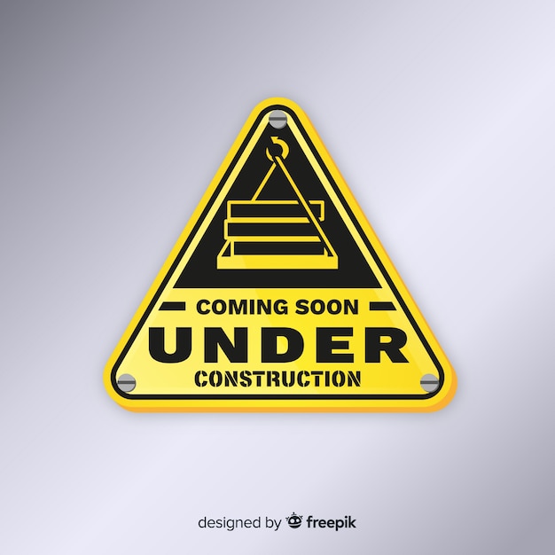 Flat under construction sign