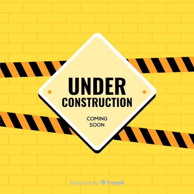 Free vector flat under construction sign