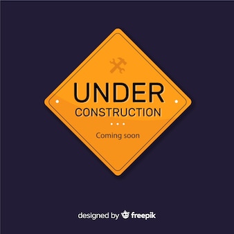 Flat under construction sign
