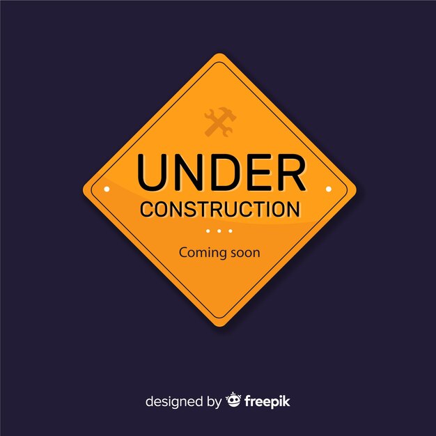 Flat under construction sign