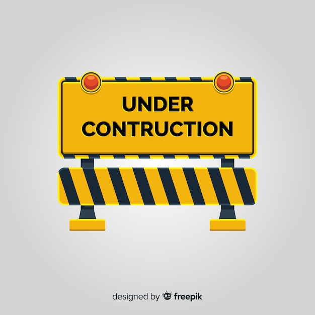 Free vector flat under construction sign