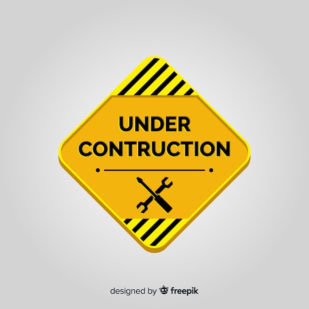 Free vector flat under construction sign