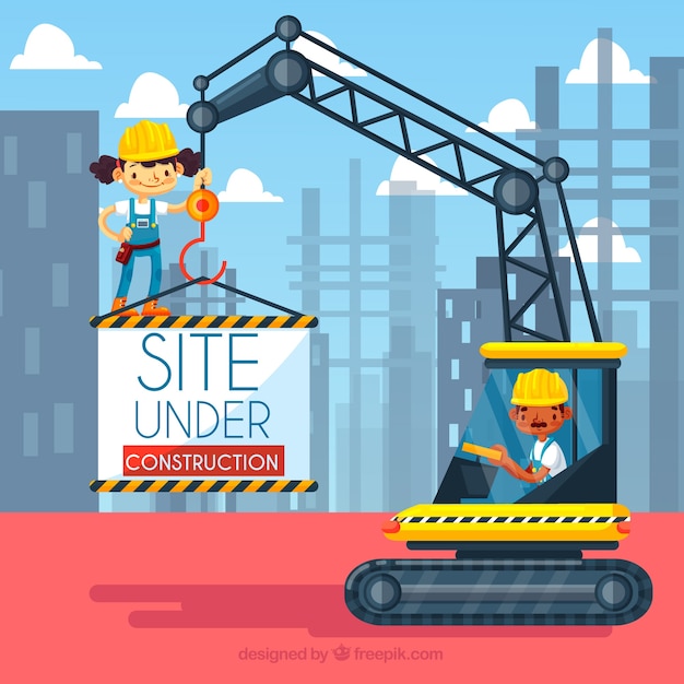 Flat under construction template