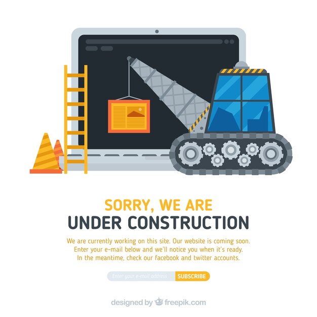 Flat under construction template