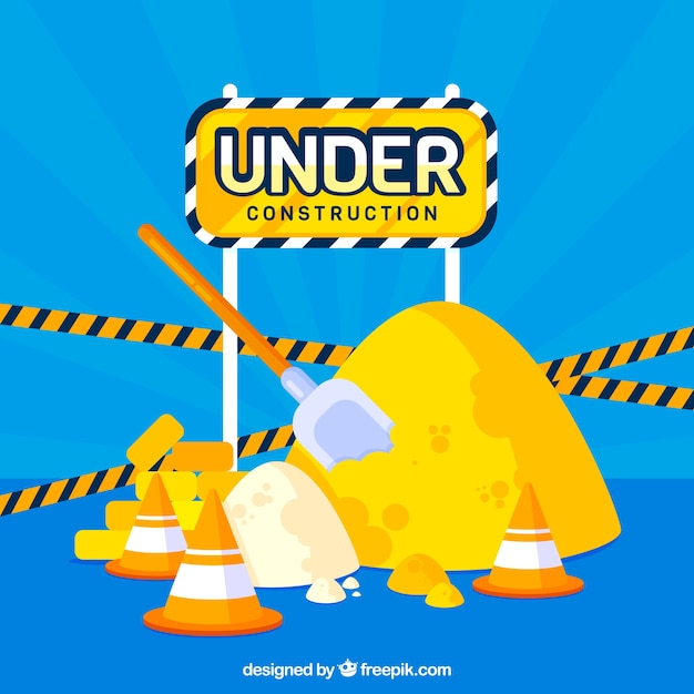 Flat under construction template