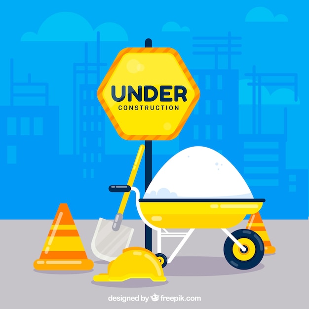 Flat under construction template