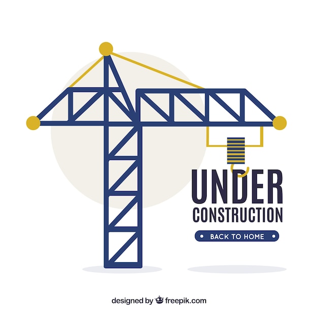 Free vector flat under construction template