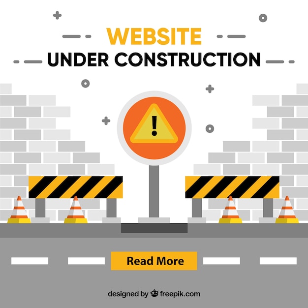 Free vector flat under construction template