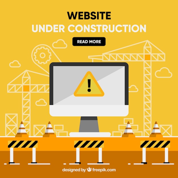 Free vector flat under construction template