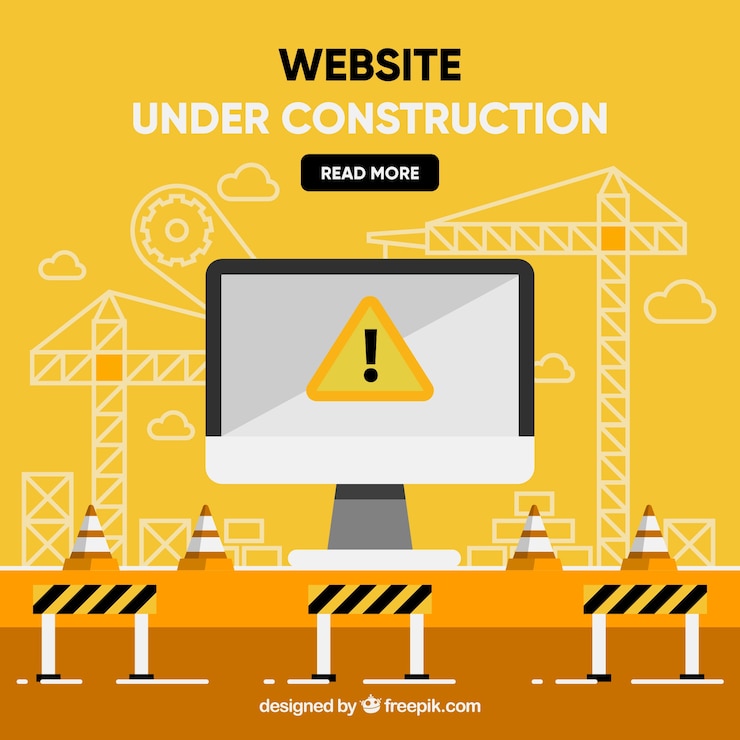 Free Vector flat under construction template