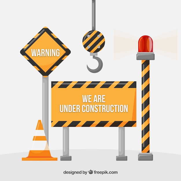 Flat under construction template