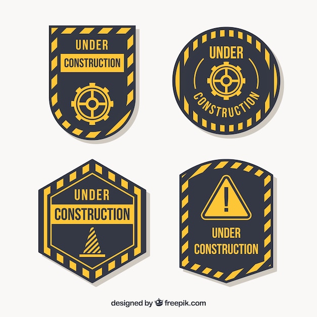 Free vector flat under construction template