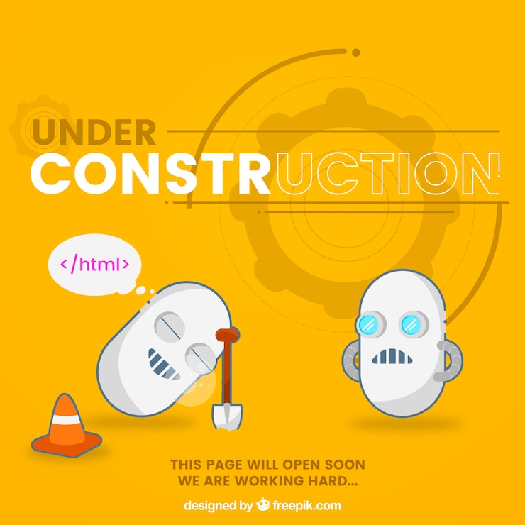 Free Vector flat under construction template
