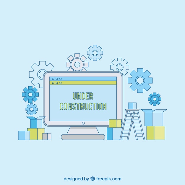 Free Vector flat under construction template