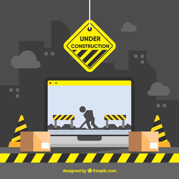 Free Vector flat under construction template