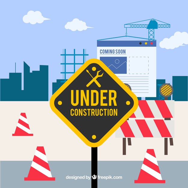 Flat under construction template