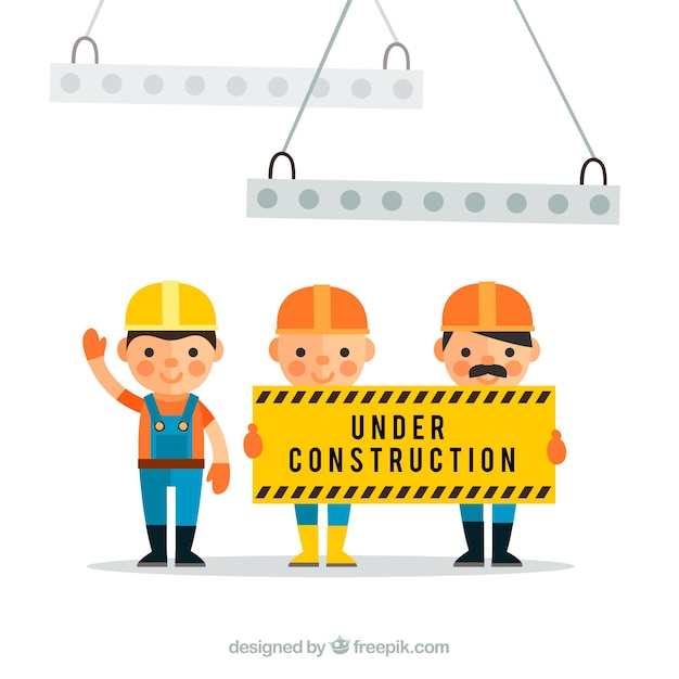 Free vector flat under construction template