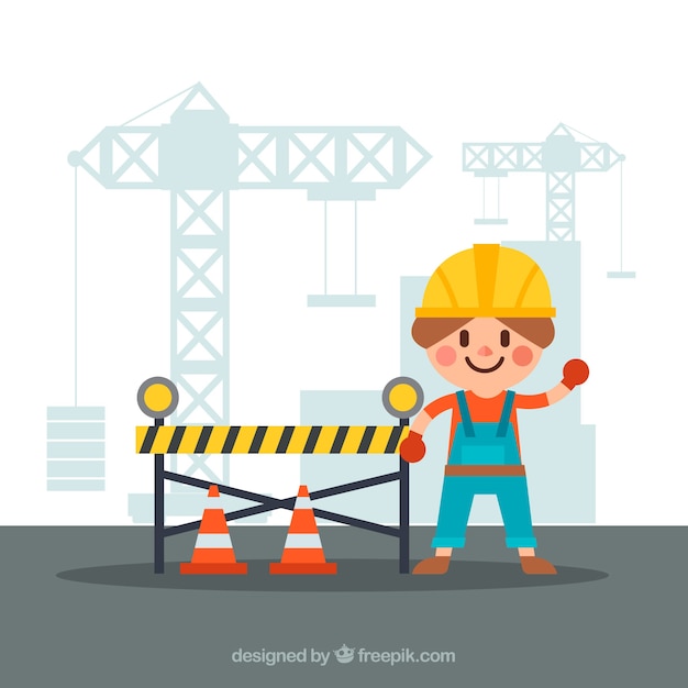 Free vector flat under construction template