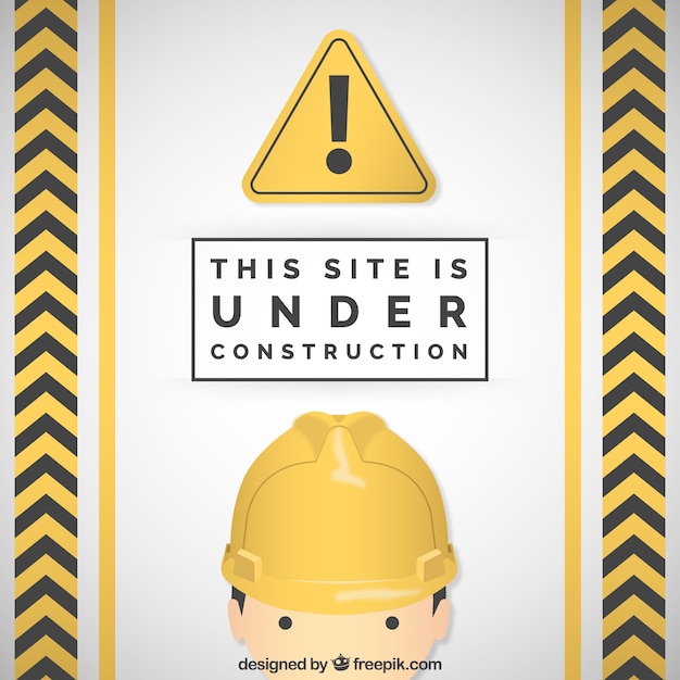 Free vector flat under construction template