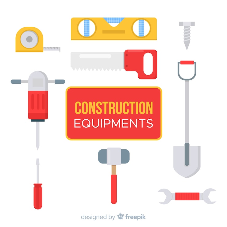 Free Vector flat construction tools collection