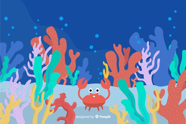 Free vector flat coral background