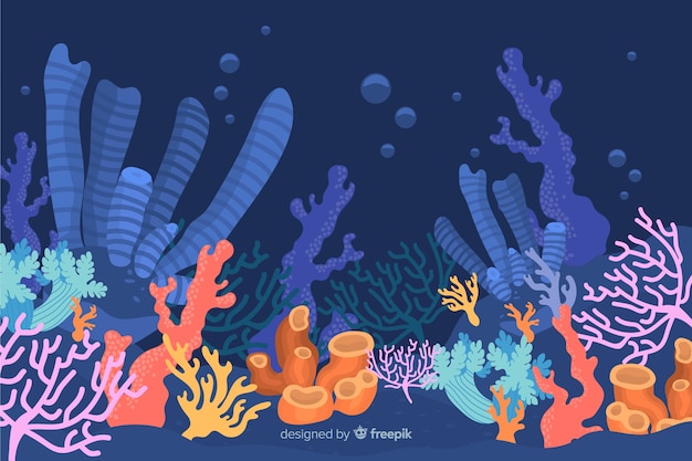 Free vector flat coral background