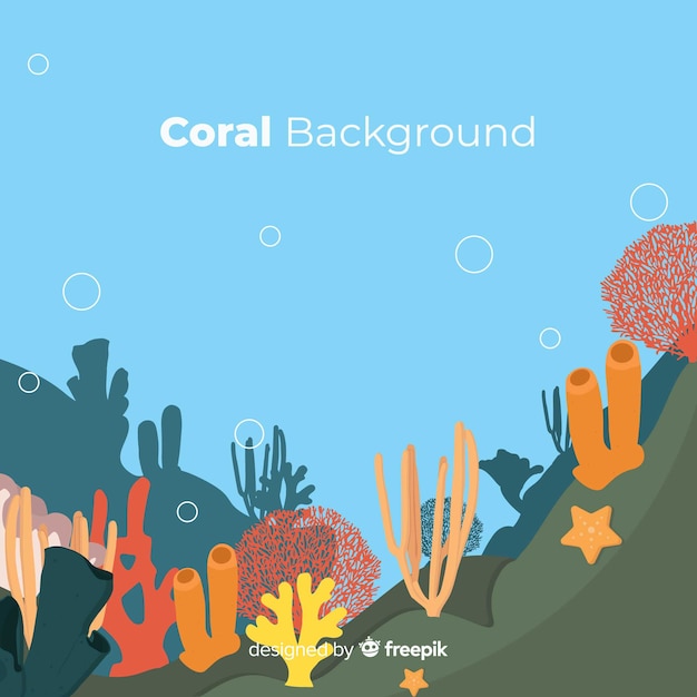 Плоский коралловый фон