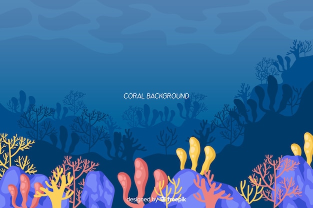 Flat coral background