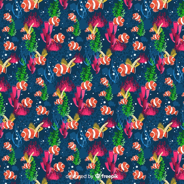 Free vector flat coral pattern